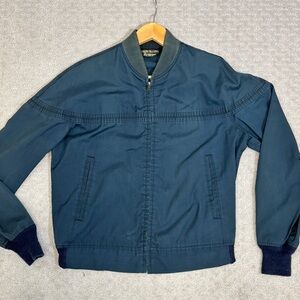 Vintage Sears The Men's Sportswear Jacket Size 40 Blue Zip Up